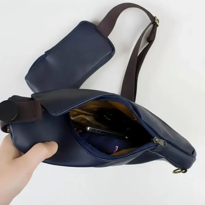 Sac à bandoulière avec poche pour téléphone sur sangle