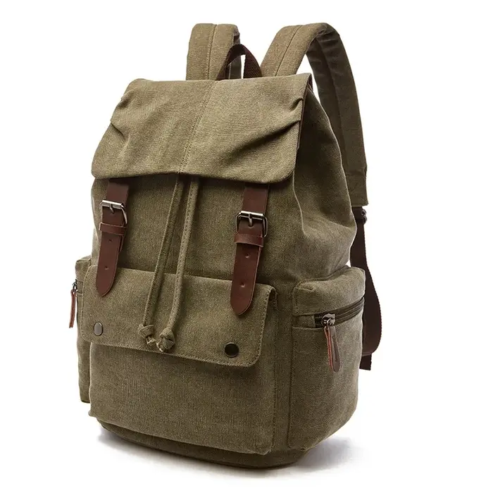 Sac à dos en toile vintage pour ordinateur portable pour hommes et femmes