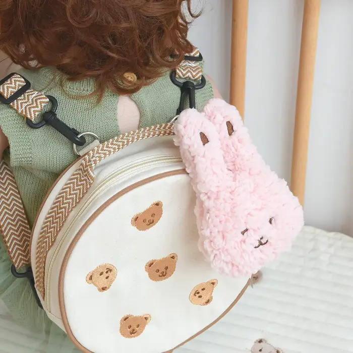 Nouveaux enfants sac à dos maternelle nom broderie cartable personnalité bricolage Anti-perte matelassé vente chaude
