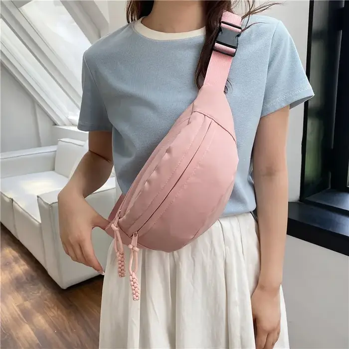 Sac de poitrine sac banane pour femmes fronde bandoulière taille Pack toile course