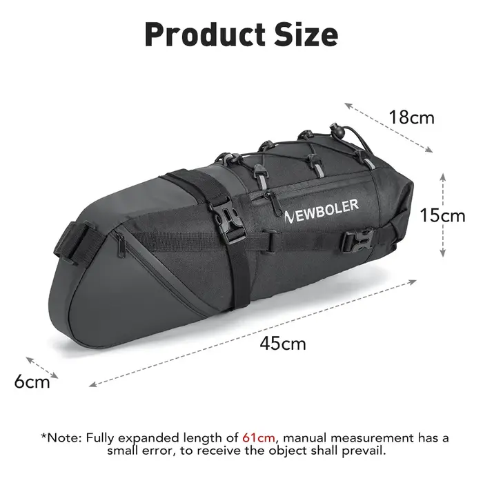 NEWBOLER sac de selle de vélo étanche vtt