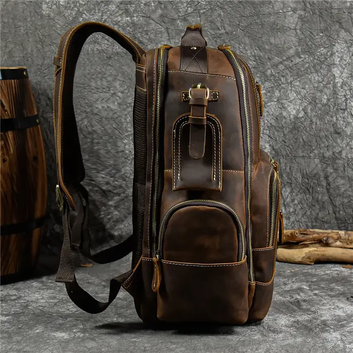 Newsbirds sac à dos en cuir pour hommes rétro luxe style de mode sac à dos sac de voyage sac à dos s