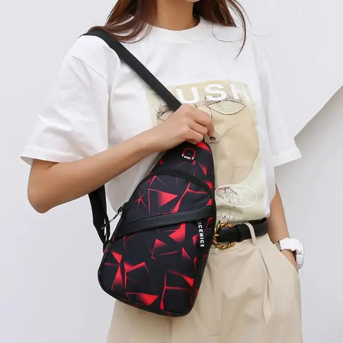 Sac de poitrine, sac bandoulière décontracté imperméable pour homme