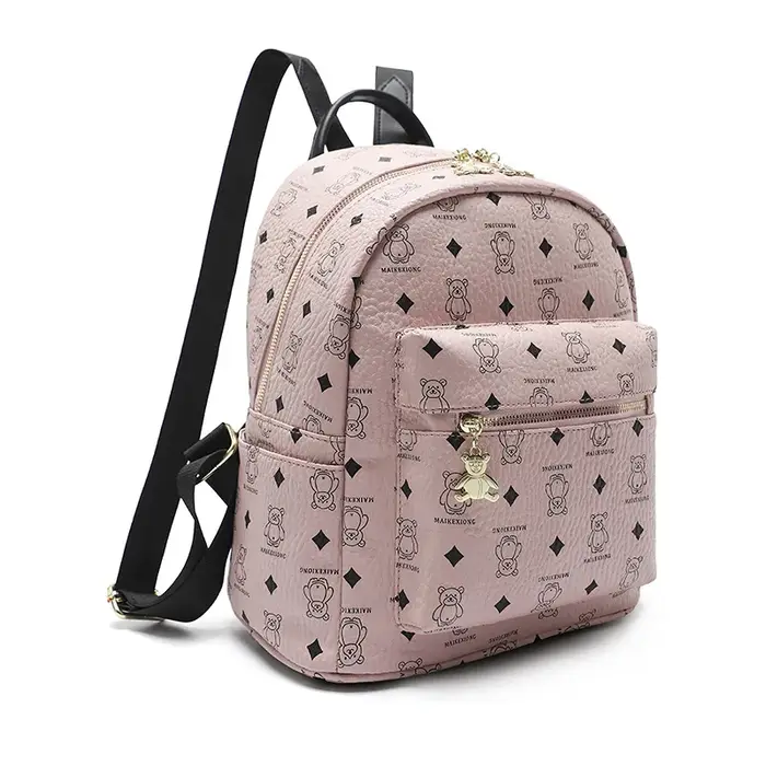 Sac à dos tendance à carreaux Fat Bear pour femme, nouvelle version coréenne 2025, sac d'école impri