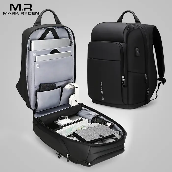 Mark Ryden 17 pouces pochette d'ordinateur hommes sac à dos multifonction USB charge grande capacité
