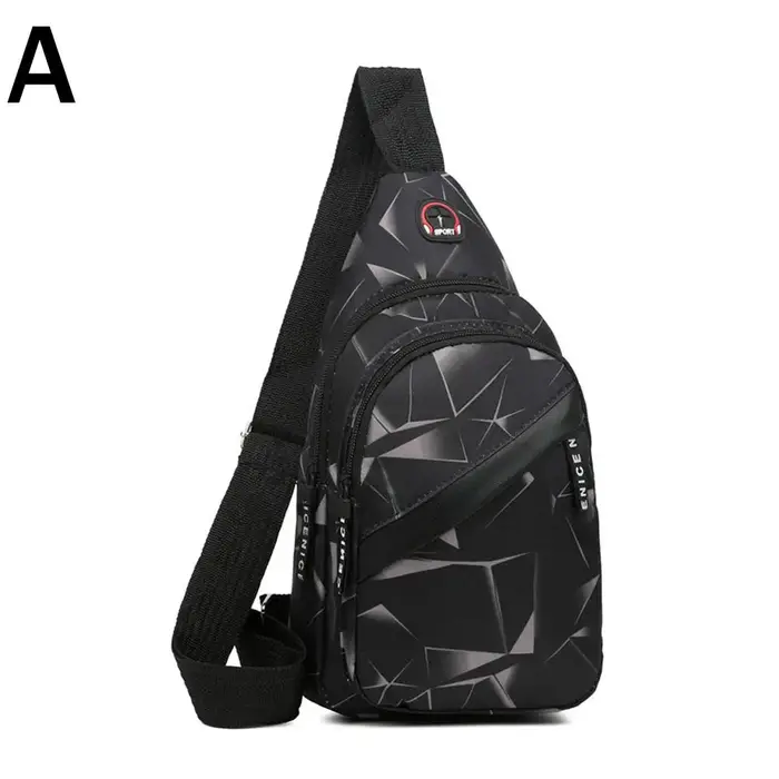 Sac de poitrine, sac bandoulière décontracté imperméable pour homme