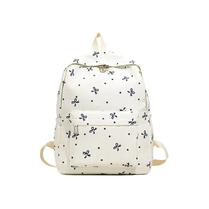 Sac à dos en nylon imprimé nœud papillon
