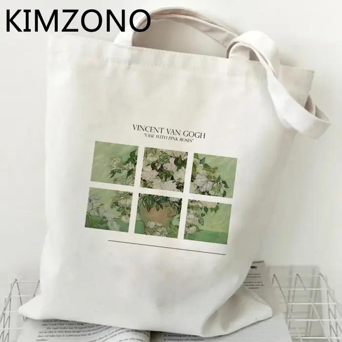 Van Gogh sac à provisions shopping shopper épicerie eco sac à main fourre-tout sacola tissé grab