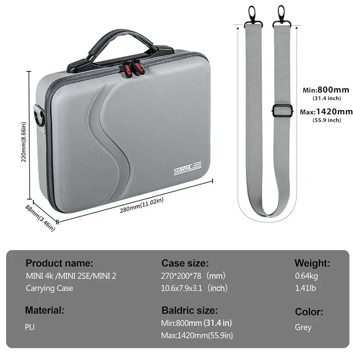 Mini 2 sac à bandoulière PU mallette de rangement Portable