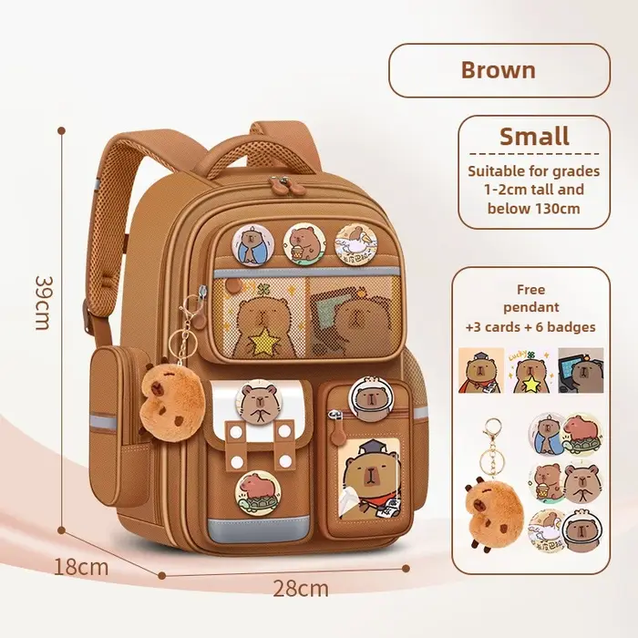 Capybara enfants sacs d'école pour garçons enfants sac à dos cartable primaire sac à dos orthopédiqu