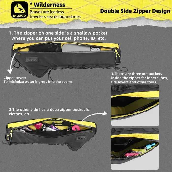 Rhinowalk sac de cadre de vélo résistant à l'eau pour gravier vtt