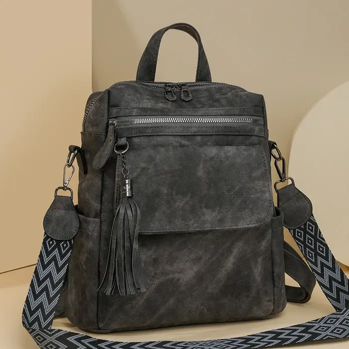 Sacs à dos en cuir solide pour femmes