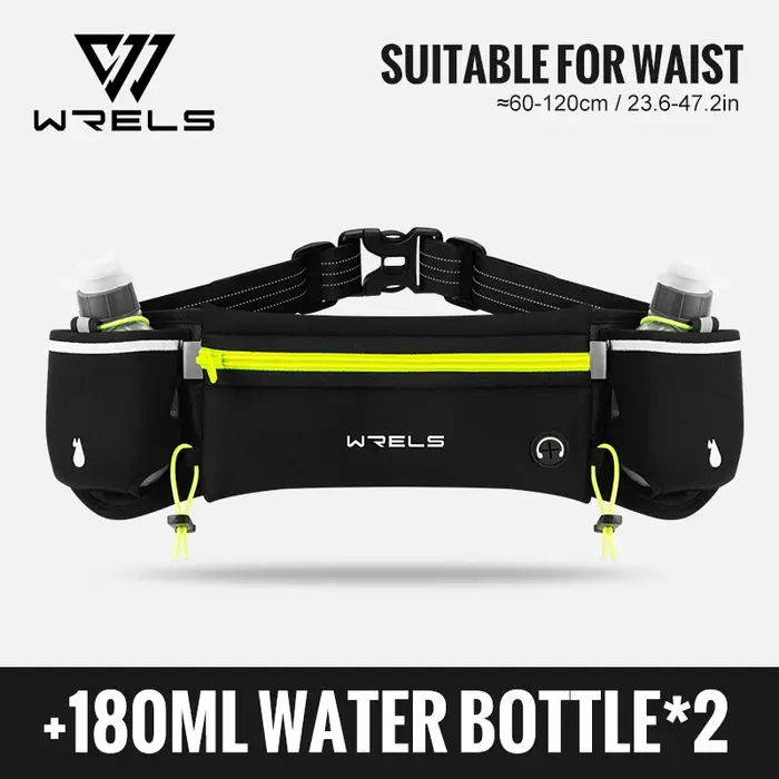 WRELS Sports de plein air course étanche Utralmince taille sac coureur ceinture hydratation