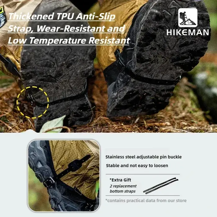 HIKEMAN 20D + UHMWPE guêtres de randonnée en plein air coupe-vent grandes couvre-jambes pour le Camping ski alpinisme et le Trekking dans le désert
