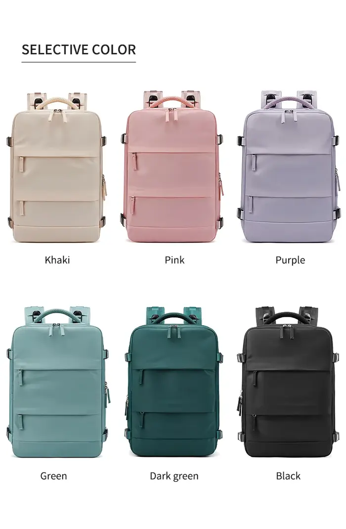 Femmes sac à dos pour ordinateur portable 15.6 pouces adolescente USB charge école sac à dos sac à chaussures indépendant voyage sac à dos en plein air sac à dos
