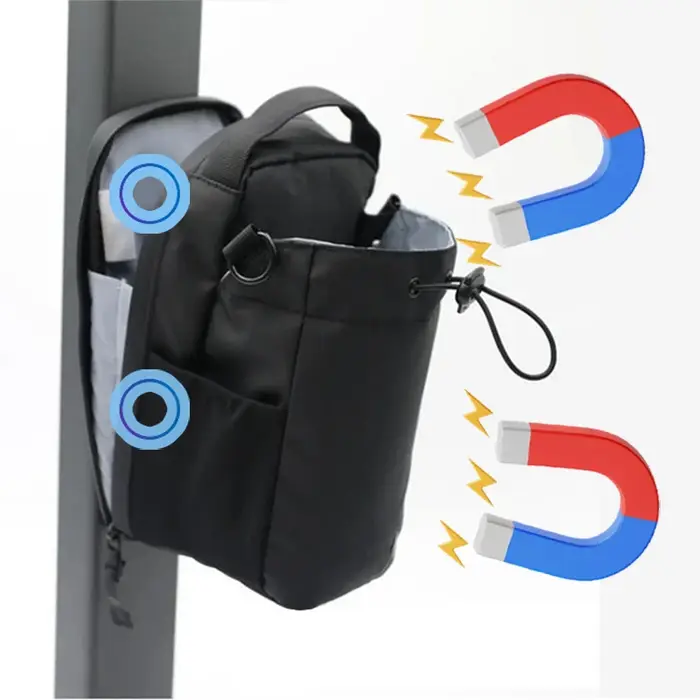 Sac de sport magnétique, sac de transport magnétique de grande capacité avec poche pour téléphone, p
