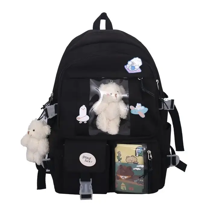 Sacs à dos multi-poches pour adolescentes, pour l'école, grande capacité, Kawaii