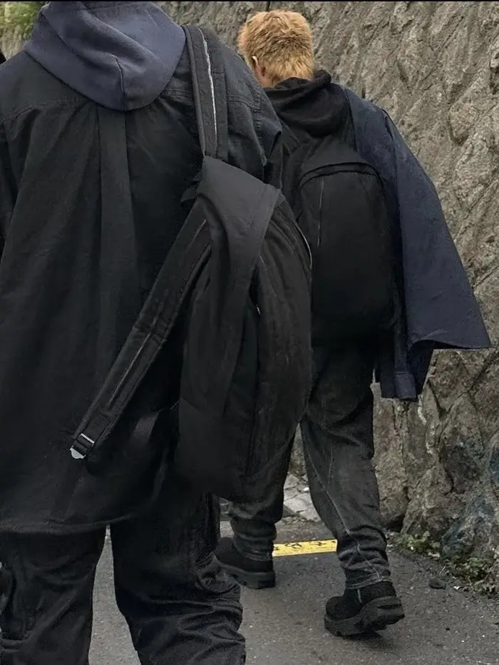 Sac à Dos en Toile Noire Unisexe