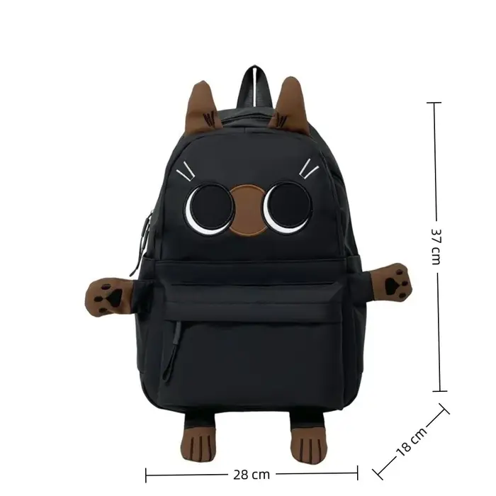 Sac à dos au design de chat mignon, imperméable, grande capacité, sacs d'école, sac à bandoulière Lolita