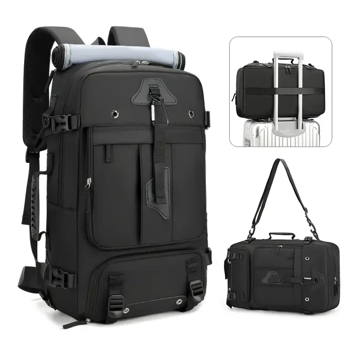 Sac à dos de voyage de grande capacité 60L pour hommes, sac à dos d'embarquement de voyage extensibl