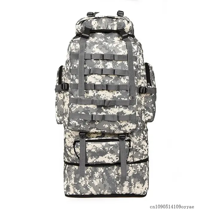 Sac tactique 70L, grande capacité, camouflage, sac à dos d'alpinisme, imperméable, sac à dos d'escal