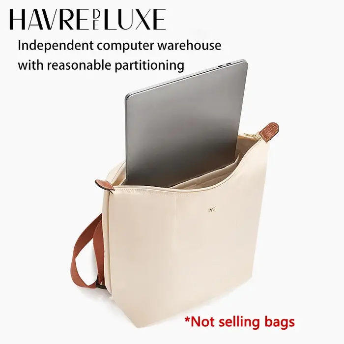 Organisateur de sac pour sac à dos Longchamp, pour ranger un ordinateur et une bouteille d'eau, facile à retrouver, en nylon durable, accessoires de sac.