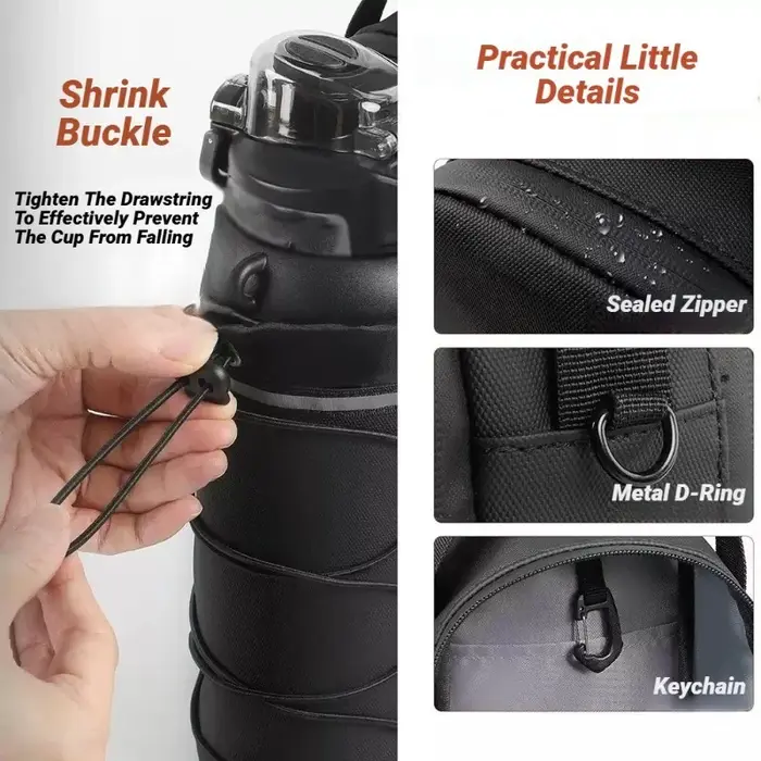 Sac de sport magnétique pour hommes et femmes – Porte-bouteille avec fixation | Porte-eau, pochette, organiseur d'accessoires à porter en bandoulière