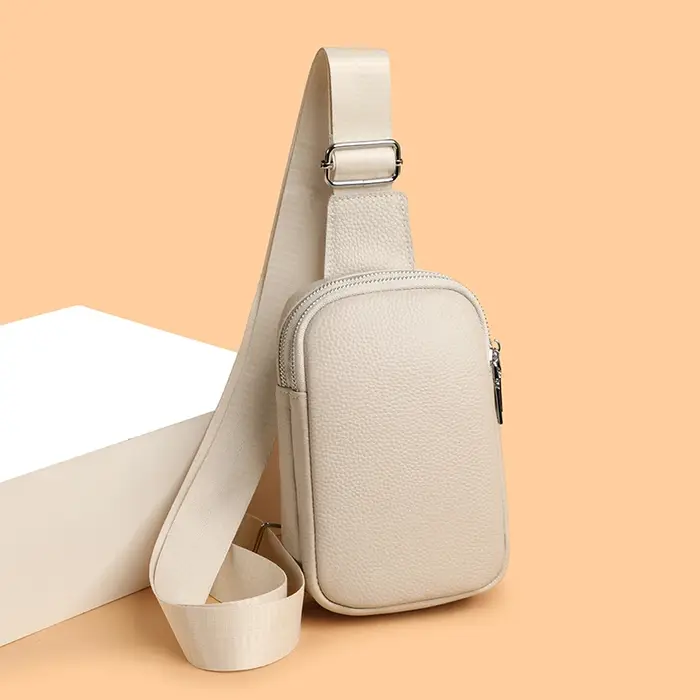 Sac à bandoulière de luxe en cuir véritable pour hommes