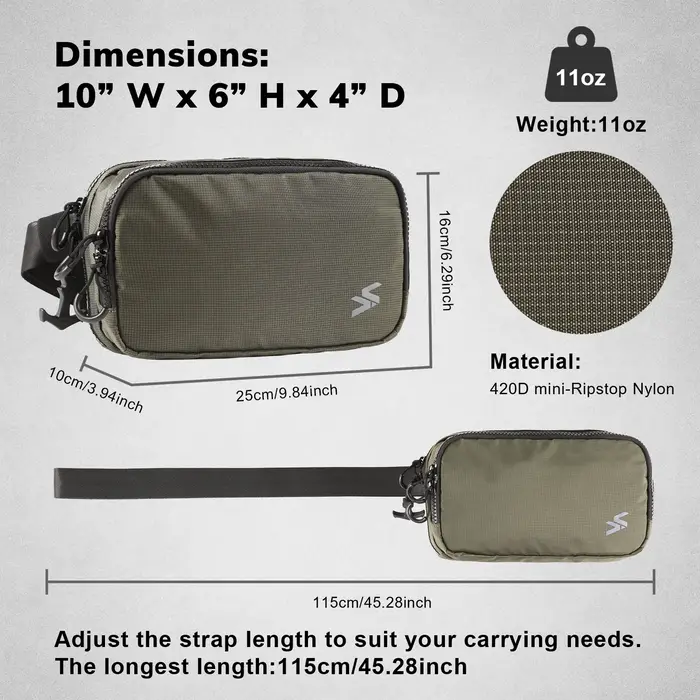 VOTAGOO Sac banane invisible léger pour le voyage