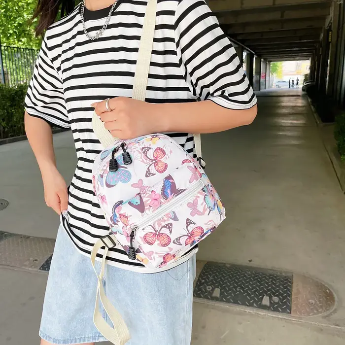 Sac à dos en nylon à motif Animal mignon pour femmes