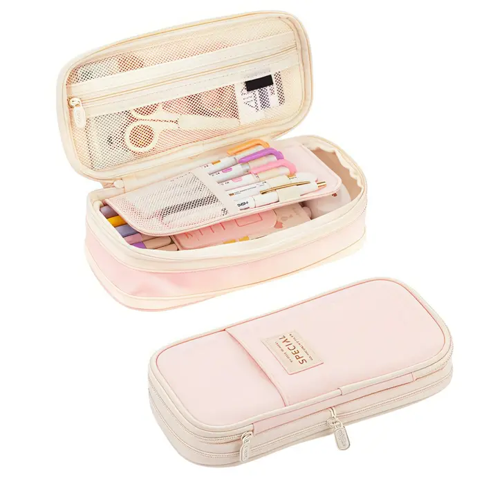 Trousse à crayons de grande capacité, papeterie fournitures scolaires, étuis à crayons, pochette de