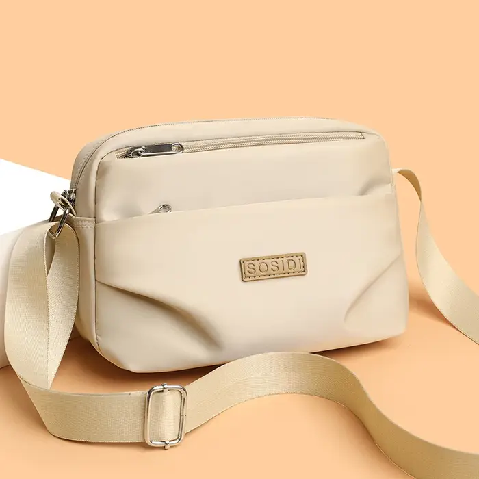 Sac à dos de bureau pour femme de grande capacité - sac en tissu nylon imperméable - sac à bandouliè