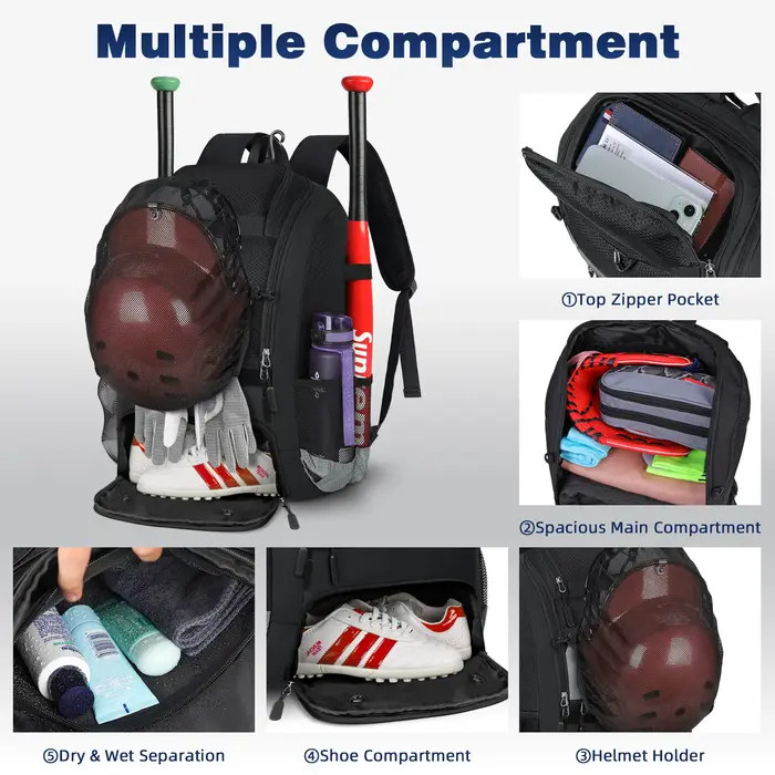 Sac à dos de Baseball de grande capacité
