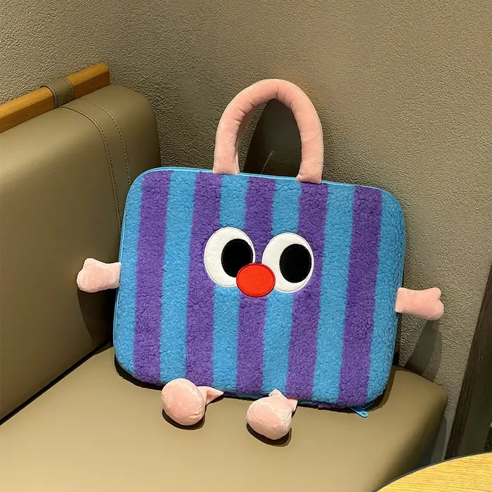 Sac à ordinateur portable coréen mignon de style dessin animé, pochette pour ordinateur portable 13.3 14 15 15.6 16 pouces, sacoche de rangement pour ordinateur, sac à main pour femme, pochette de voy