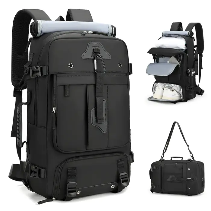 Sacs à dos de voyage pour hommes et femmes, sac à dos surdimensionné de 60 litres, sac de voyage con
