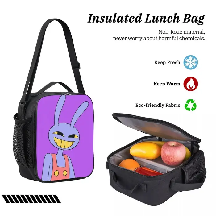 Jax-le incroyable sac à dos de cirque numérique étudiant garçons filles BookBag sac d'école sacs à bandoulière 3ps sac à déjeuner isolé trousse à crayons
