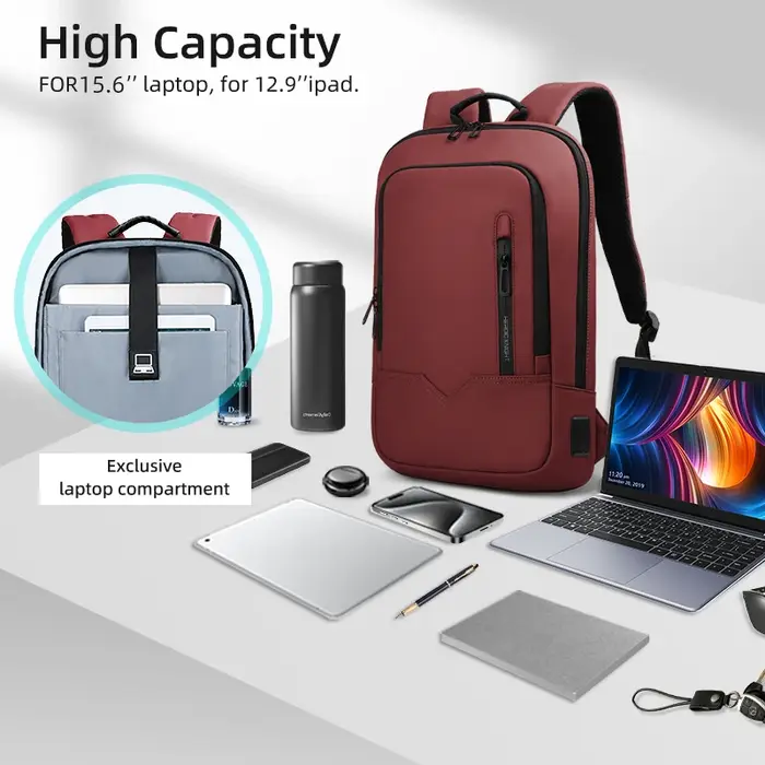 Heroic Knight Business Slim sac à dos hommes 15.6 "17" étanche sac à dos pour ordinateur portable mo