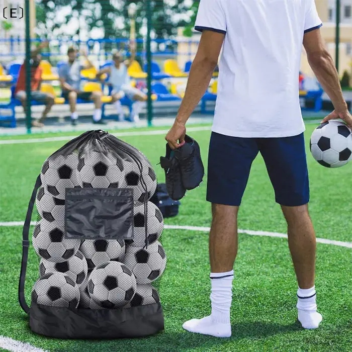 〔E〕Sac de sport en filet extra large pour ballons de football