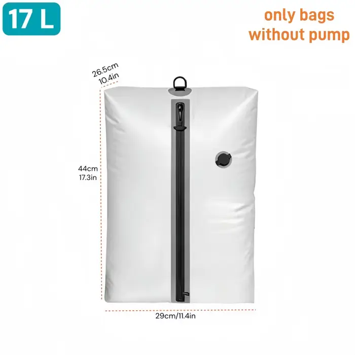 Sac de compression sous vide professionnel 17L, sac de rangement réutilisable pour bagages, économis
