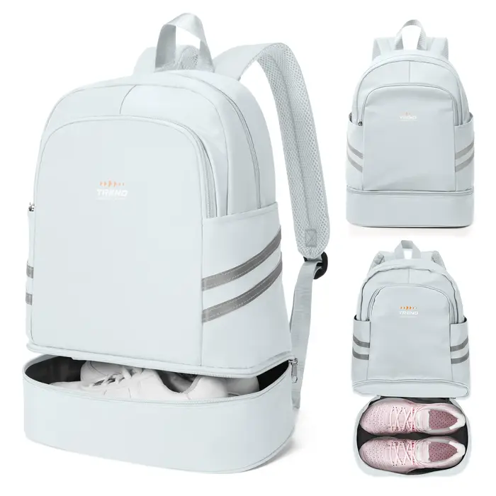 Sac à dos de gymnastique pour femmes avec compartiment à chaussures