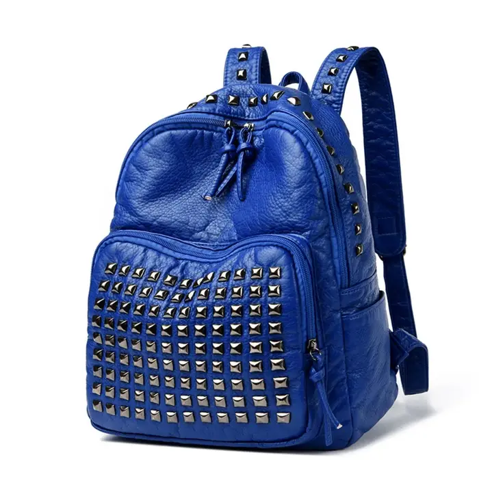 Sacs à dos à Rivets Design de luxe à la mode sacs à dos en cuir souple PU de grande capacité sacs à
