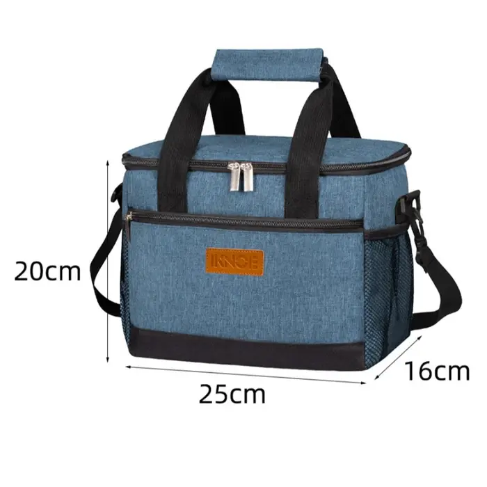 Sac isotherme pour boîte à lunch, sac isotherme portable pour étudiants, sac à main de pique-nique pour repas, avec compartiment de rangement, 1 pièce, noir