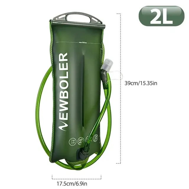 Sac à dos d'hydratation de vessie d'eau 2L, grande capacité, sacs d'eau PEVA, réservoir pour course