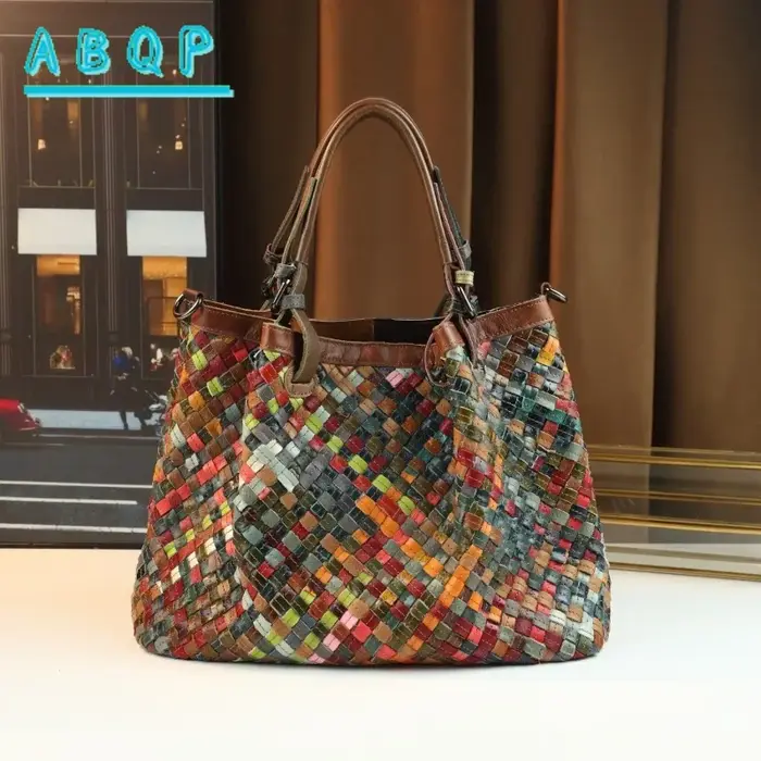 ABQP Nouveau sac à main pour femme en cuir véritable