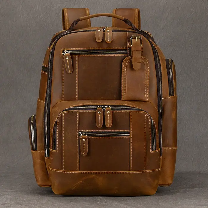 Newsbirds sac à dos en cuir pour hommes rétro luxe style de mode sac à dos sac de voyage sac à dos sac d'école pour homm