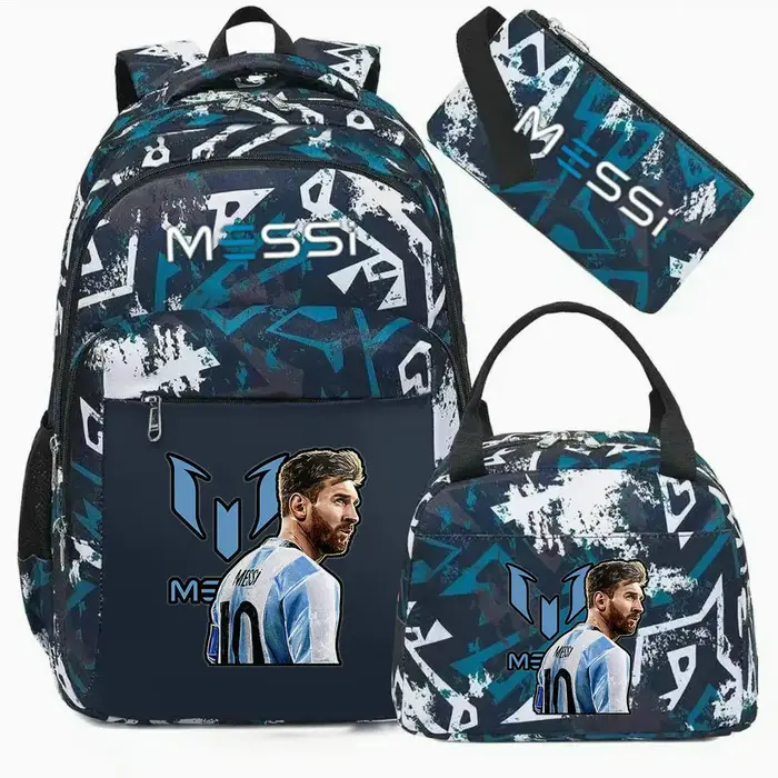 Messi sac à dos adolescente garçons sac à dos pour ordinateur portable étudiant sacs à dos couleur u