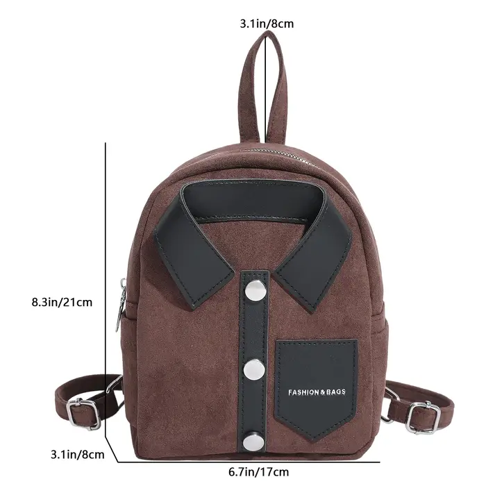 Petit sac à dos Punk veste Design sac à bandoulière pour adolescent mode sac à dos personnalité sac d'école mignon dame filles téléphone sac à main