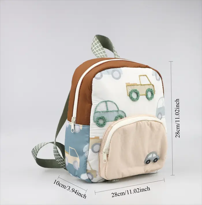 Sac à dos enfant motif voiture de dessin animé mignon