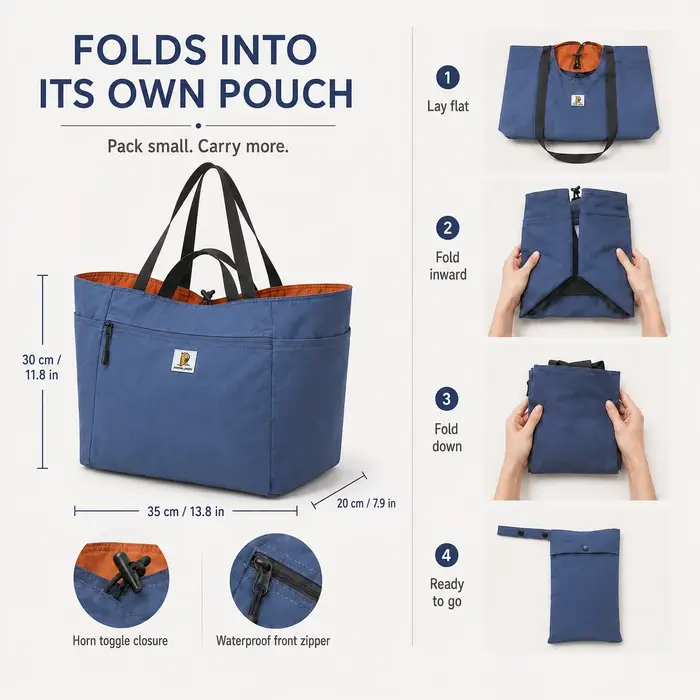 Sac fourre-tout de voyage réversible