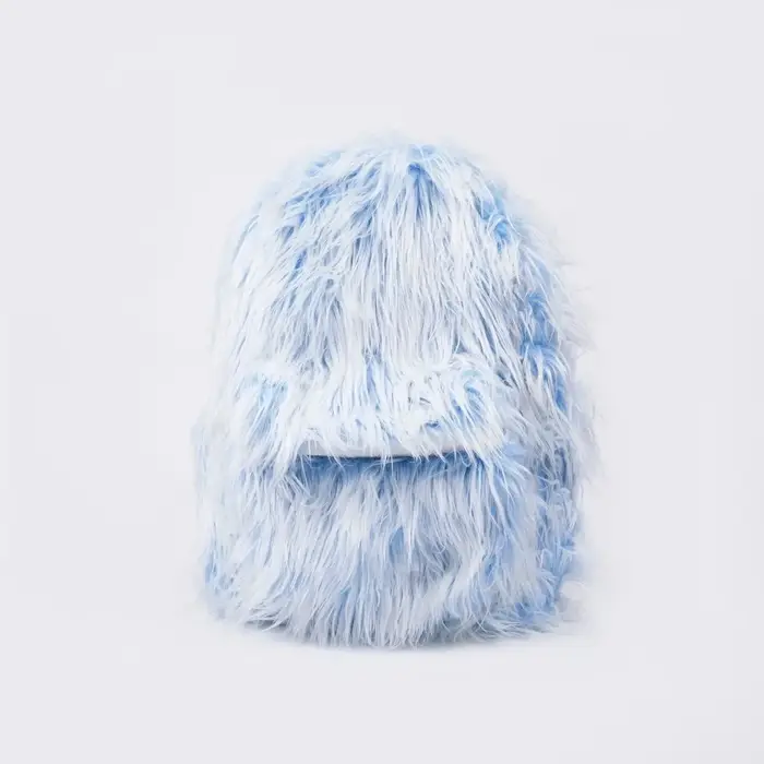 Sac à Dos en Peluche Blanc et Bleu pour Homme et Femme